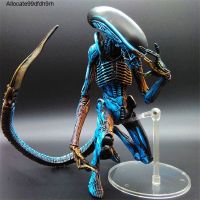 Xenomorph หุ่นมนุษย์ต่างดาว Neca สีฟ้า Alien Xenomorph Predator โมเดลฟิกเกอร์เด็กเล็กตุ๊กตาของเล่นฟิกเกอร์ของขวัญ