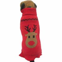 Pet dog clothes, Winter woolen sweater knit clothes Puppy warm deer head collar