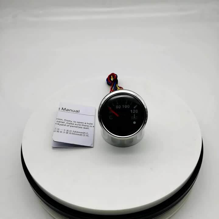 52mm Water Temp Gauge with Alarm Light 40120℃ Truck Moto Car