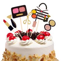 【hot】✸❃  Makeup Toppers Eyeshadow Flags Kids Birthday Bride Baking