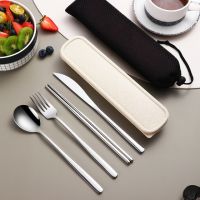 304 Dinnerware Set Eco Friendly Dish Kitchen Accessories Silverware Sets Gold Knife Fork Spoon Portable Cutlery Sets With Case