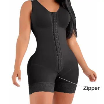 Bestcorse Full Shaper Body Shaper With Zipper Crotch Strong High  Compression Garment Operation Faja Post Surgery Shapewear Bodysuit Women  Postpartum Corset Belly Waist Trimmer Tummy And Butt Lifter Slimming Girdle  Plus Size