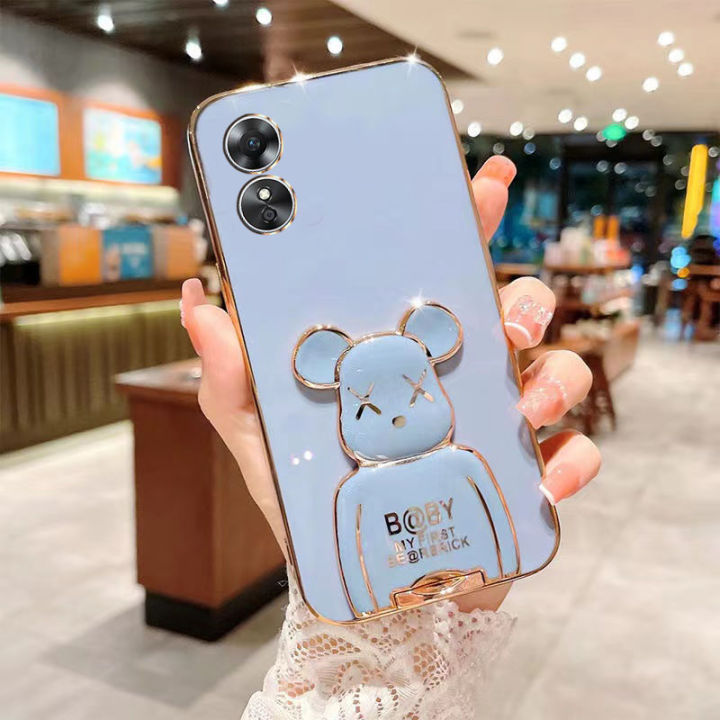 เคสโทรศัพท์ของ-oppo-a38-a18-a58-10pro-reno-a17-a98-a17k-reno-8t-5g-ฝาหลังสุดหรู3มิติพร้อมที่ใส่หมี