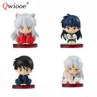 Qwiooe Original 4 Pcs Gashapon รูป InuYasha Higurashi Kagome Sesshoumaru Action Collection ของเล่น Gift888