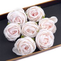 【cw】320pcs 4cm Artificial Silk Tea Rose Flower Head For Wedding Home Decoration DIY Wreath Scrapbook Fake Flowers Wall Craft ！