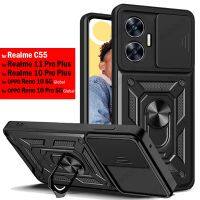 Casing pelindung lensa geser untuk Realme 11 Pro Plus C55 C53 C35 penutup pelindung lensa geser untuk OPPO Reno 10 Pro 8T Realme GT Neo 5 9 9i 8 8i C31 C21Y