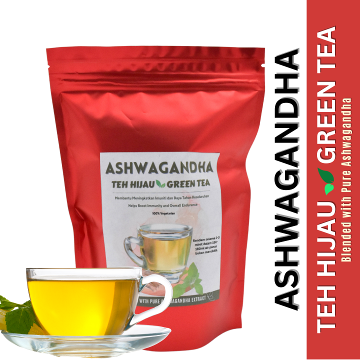 Ashwagandha Green Tea Teh Ashwagandha 30 sachets Indian Ginseng Lazada