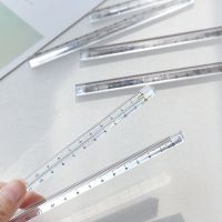 【CW】 15cm /20 Cm Transparent Triangular Straight Ruler Kawaii Tools Stationery Cartoon Office School Measuring