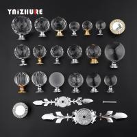 YNIZHURE Brand Design 20-40mm Crystal Glass Knobs Handles Dresser Drawer Kitchen Cabinet Pull Cupboard Handle Door Hardware Locks