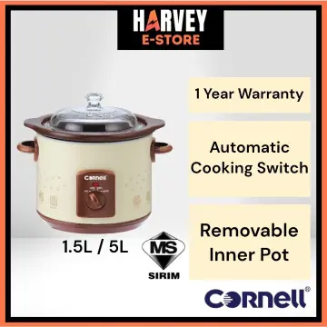 CSC-E40PC 4 Litre Purple Clay Digital Slow Cooker - Cornell Appliances