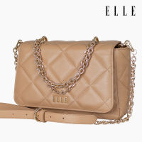 ELLE BAG I กระเป๋าถือ ELLE QUITING HANDBAG รุ่นกระเป๋าสะพายคิ๊วติ่ง หนังวัวแท้ (Shoulder bag) I EWH163