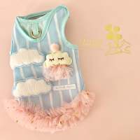 Glitter Pooch Harness ชุดรัดอก สายจูง เสื้อผ้า สุนัข, หมา, แมว, สัตว์เลี้ยง พร้อม สายจูง รุ่น Mrs. Cloud