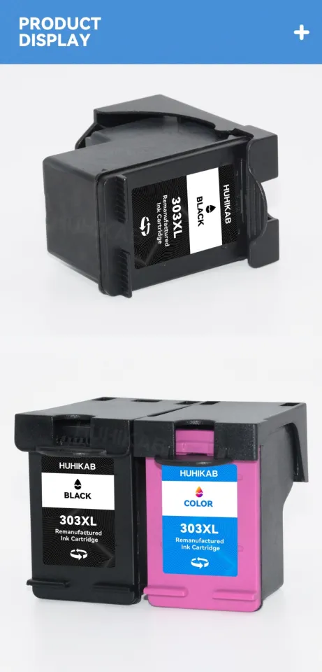 Remanufactured Ink Cartridge 303XL Replacement for HP 303 for HP303 XL 303  Ink Cartridges for HP Envy 6220 6222 6230 6234 6252 6255 6258 7120 7130