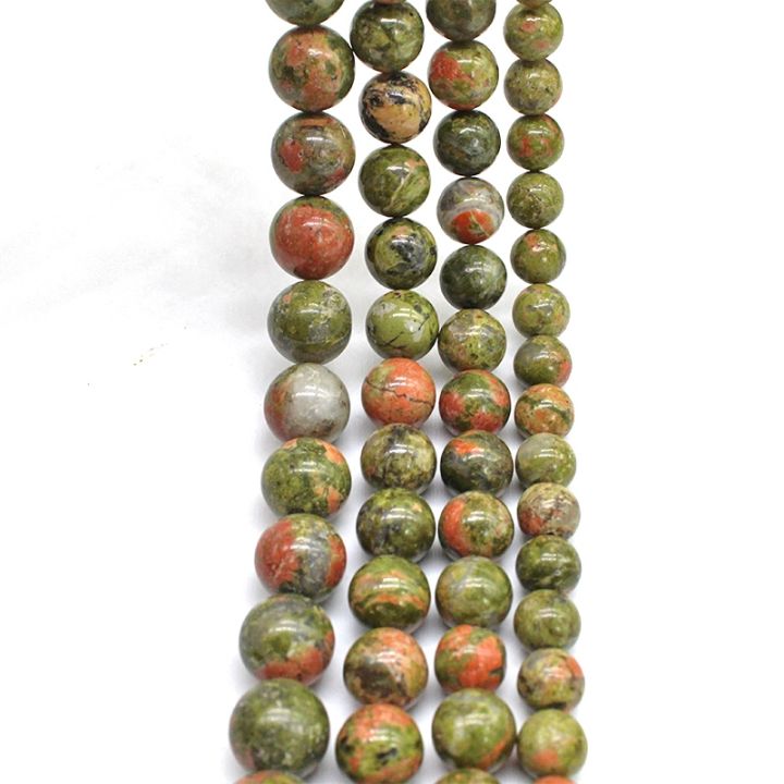 natural-unakite-stone-round-loosbeads-15-quot-strand-pick-size-for-jewelry-making-diy-bracelet-necklace-4-6-8-10-12mm