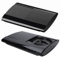 Complete Housing Shell Case Full Kit อุปกรณ์เสริมสำหรับเล่นเกมสีดำพร้อมสกรูสำหรับ PS3 Super Slim 4K 4000