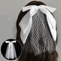 New Hair Veil With Clips Handmade Wedding Accessories Engagement Hairwear White Ivory Headdress Hot Sale Bow knot Bridal Veil Hair Accessories