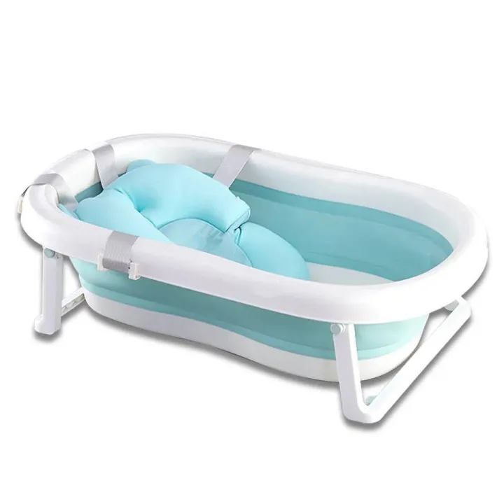 Foldable/Collapsible Baby Bath Tub with Cushion Lazada PH