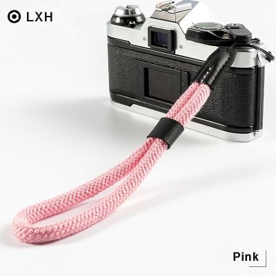 LXH โพลีเอสเตอร์ผ้าฝ้ายดิจิตอลกล้องสายรัดข้อมือมือจับสำหรับ Fujifilm โพลารอยด์ Pentax Panasonic สายคล้องกล้อง