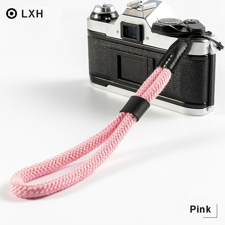 lxh-โพลีเอสเตอร์ผ้าฝ้ายดิจิตอลกล้องสายรัดข้อมือมือจับสำหรับ-fujifilm-โพลารอยด์-pentax-panasonic-สายคล้องกล้อง