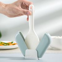 ✕ Automatic opening and closing rice spoon creative standing dustproof storage non stick rice cleaning rice spoon