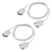 2X RS232 DB9 9 Pin Male to Female Serial Port Cable Industrial Adapter 1.3M