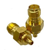 1pcs RP SMA Female Plug to MMCX Male Plug RF coaxial adapter connector 50ohm Wire Terminals Electrical Connectors