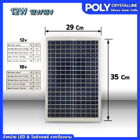 solar panel แผงโซล่าเซลล์ ทำสวนผัก แผงโพลี Poly แผงโซล่า พลังงานแสงอาทิตย์ Solarcell Panel ขนาด 25W 35W 60W 12V และ 18V ราคาถูก