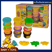 Color Dough แป้งโดว์ ชุดแป้งโดว์ แป้งปั้น ดินเบา แป้งโดว์ 12สี เนื้อละเอียด ของเล่นเด็ก แป้งโดว์พร้อมตัวปั้ม แป้งโดว์และแม่พิมพ์ Dough - Baby Toys