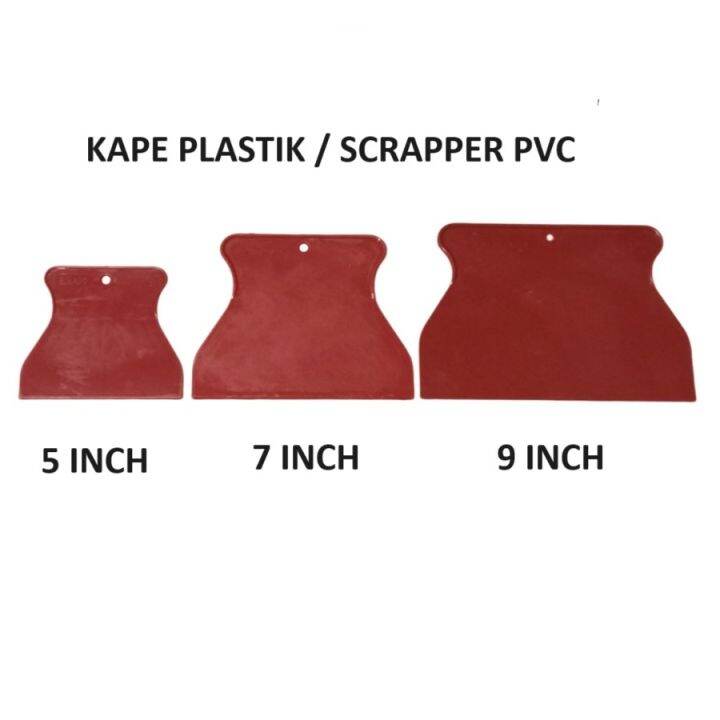 Scrapper PVC / Kape Plastik / Scrap Plastik (Ukuran 5 Inch 7 Inch 9