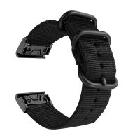 ஐ For Garmin Fenix 7X 6X Pro 5X 3 3HR Plus Nylon Canvas Strap Fenix 7 6 5 Fenix7 Watch Quick Easyfit Wrist band 26/22mm Watchband