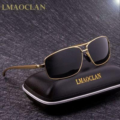 LMAOCLAN แว่นตาอลูมิเนียมแว่นกันแดดโพลาไรซ์ผู้ชาย UV400คลาสสิกแว่นตา Gafas การขับขี่