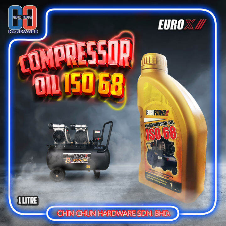 EURO X EUROPOWER COMPRESSOR OIL ISO 68 SUITS 240 VOLT PORTABLE