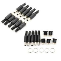 10pcs 12V 3A Panel Mount Jack DC Power Connector Electrical Supplies Plastic Male Plugs + Female SocketWires Leads Adapters