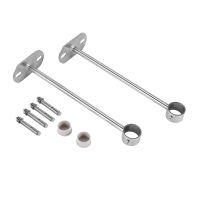 Ceiling-Mount Bracket, Wardrobe Pipe Bracket, Wardrobe Rod Lever Support Holder Pipe Flange Socket 2Pcs