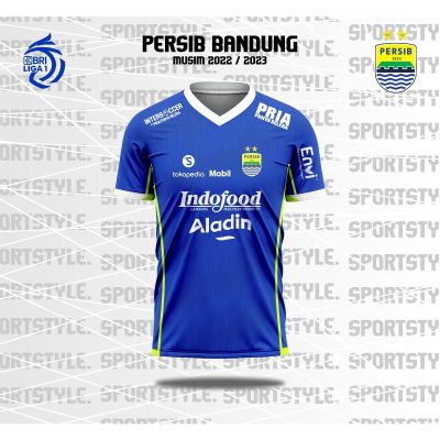 （Multiple sizes in stock）LATEST PERSIB BALL CLOTH / PERSIB BANDUNG JERSEY  NICKNAMEAdult and Childrens Sizes（Customizable, please contact customer service）