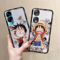 เคสโทรศัพท์ Phone Case เคส Honor90 Honor 90 Lite 5G ใหม่เคสลายการ์ตูนน่ารักคลาสสิกลายการ์ตูน Ruffy ซิลิโคนใสเคสนิ่มกันกระแทก2023