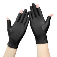 Protection Silk Thin Breathable Anti-UV Soft Outdoor Driving Cycling Half Gloves