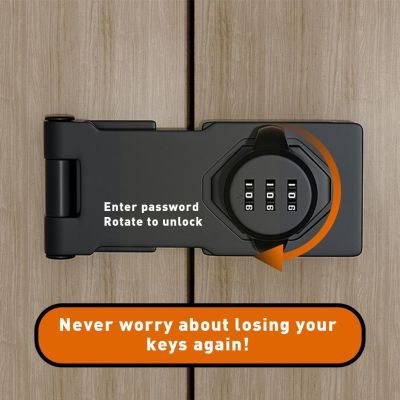 【YF】 Durable No Punching Security Window Key Locks 3 Digit Locker Padlock Password Lock Cabinet Package Number T6S5