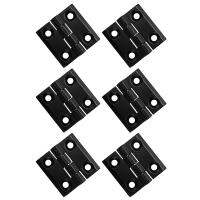 6 x Black Aluminum Furniture Cabinet Door Hinge 50mm x 50mm