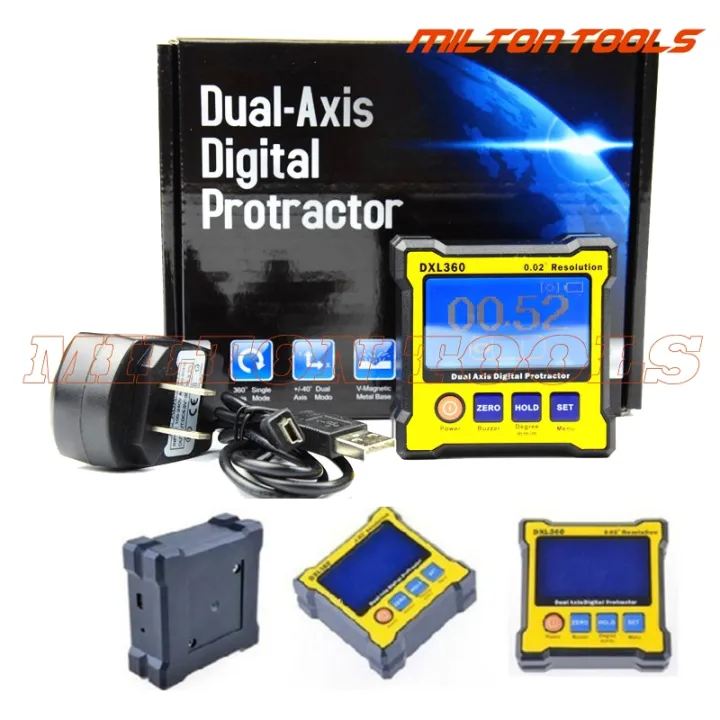 Digital Protractor Inclinometer DXL360 Dual Axis Level measure box
