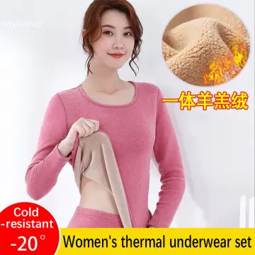 Thermal underwear women's suit heating bottoming shirt seamless autumn  clothing long sleeves women's German velvet thermal clothing slim  long-sleeved style