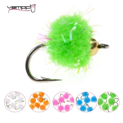 【hot】✢♞✾ Vampfly 10PCS/Pack 12 Bead Mirco Egg Fly Nymph Wet Fast Sinking Trout Char Grayling Fishing Baits