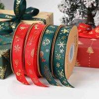 45 Yards 25mmChristmas Ribbon Printed Christmas Polyester Ribbon for Handmade Design Christmas Decoration Gift Packing