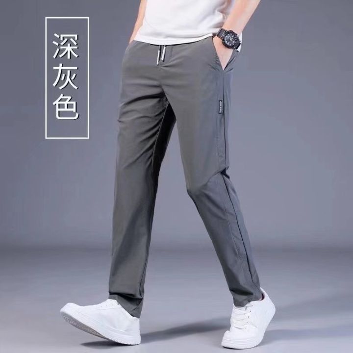m-3xl-ราคาถูก-gmak34-กางเกงสแล็คขาเต่อเอวต่ำ-ปรับขนาดได้-ทรงสวยผ้ายืด-ถูกใจหนุ่มๆ-กางเกงขายาวผู้ชาย-แบบมีกระเป๋า