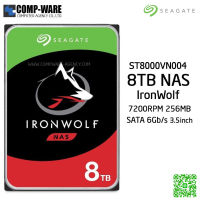 Seagate 8TB IronWolf NAS 3.5" SATA 6Gb/s 7200RPM 256MB Cache Internal Hard Drive for NAS ST8000VN004 - 3Y Warranty