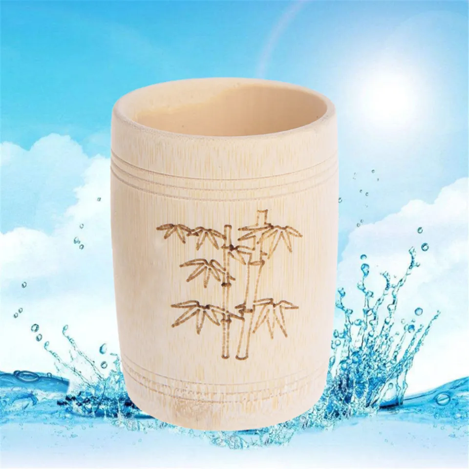 Durable Bamboo Cup Natural Water Tea Beer Bamboo Carved Cup Coffee Juice  Drinking Mug Household Kitchen Supplies