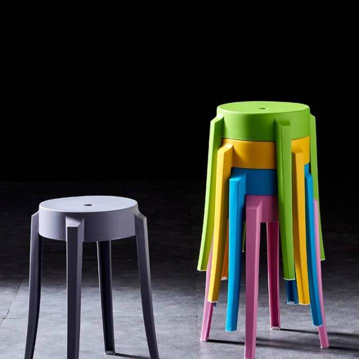 เก้าอี้พลาสติก-เก้าอี้-เก้าอี้พลาสติกทรงกลม-สไตล์โมเดิร์น-คละสี