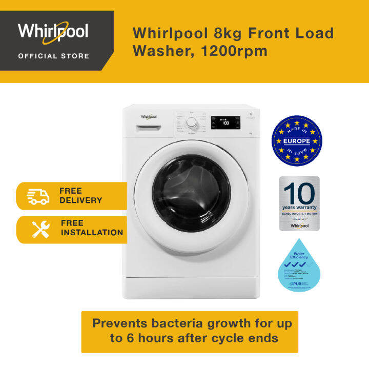 whirlpool 6th sense washing machine front load