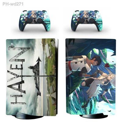 Haven PS5 Standard Disc Edition Skin Sticker Decal Cover for PlayStation 5 Console and 2 Controllers PS5 Disk Skin Sticker