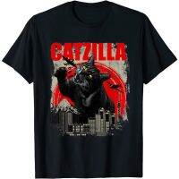 Catzilla Adult T-Shirt - Funny Cat Lover Kitten Kitty T-Shirt  3FT7